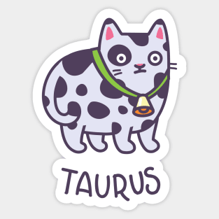 Funny Taurus Cat Horoscope Tshirt - Astrology and Zodiac Gift Ideas! Sticker